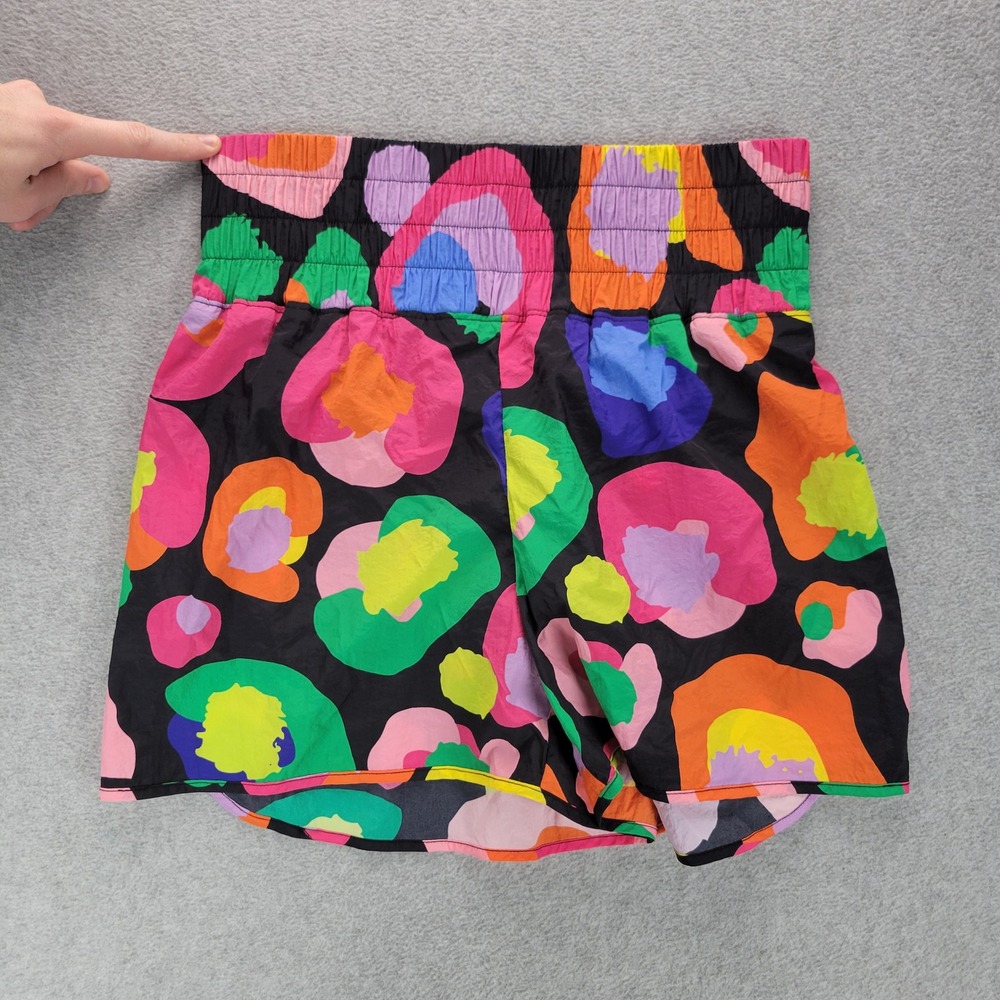 Emily McCarthy Serena Shorts Pop Cheetah Multicolor Smocked High Rise‎ Small NEW